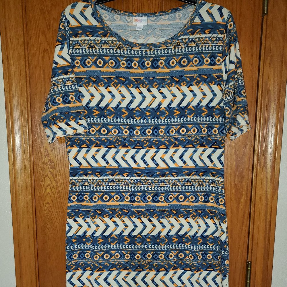 LuLaRoe "Julia" dress - Size L - Aztec pattern